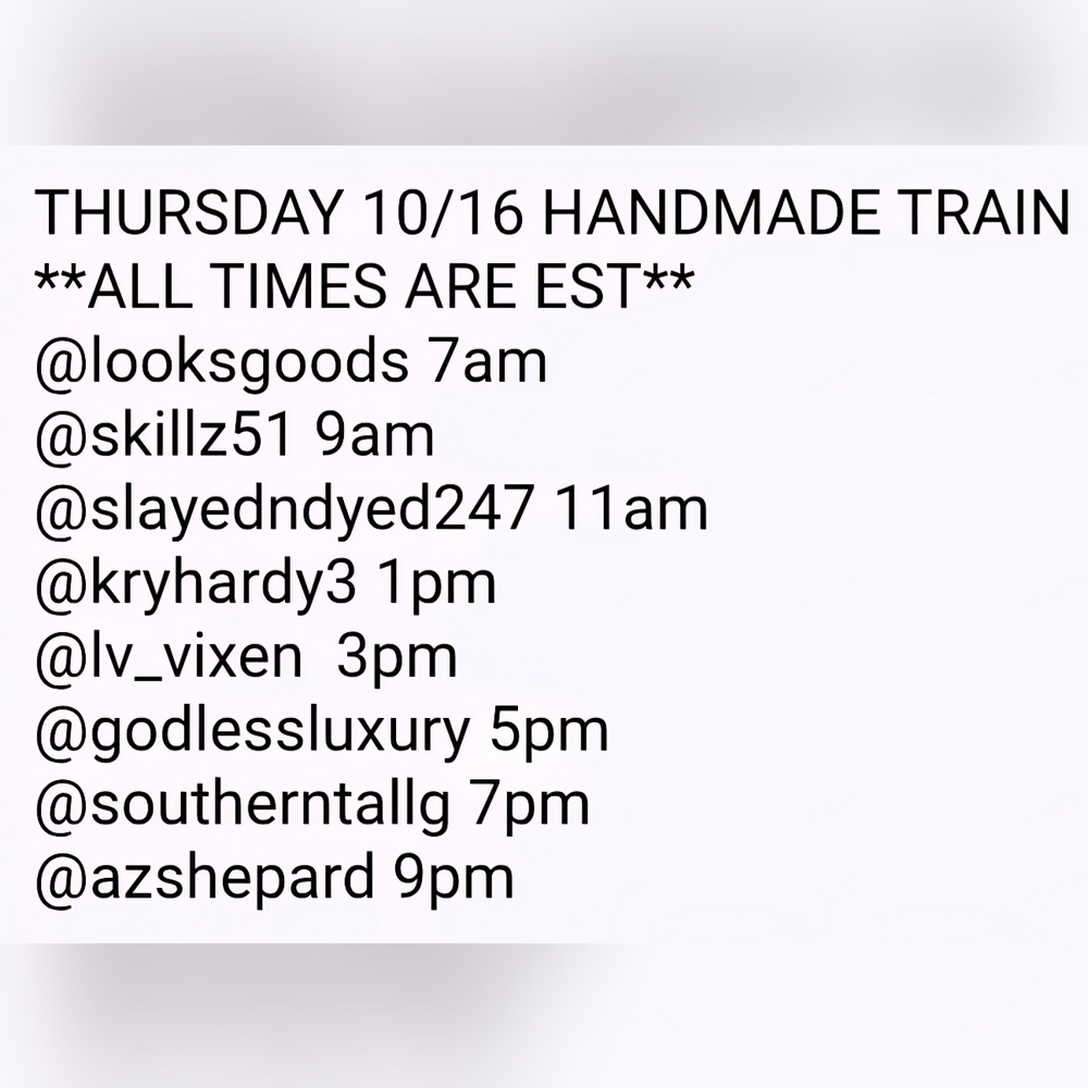 Thursday Handmade Train Schedule Flyer - Picture 6 of 6